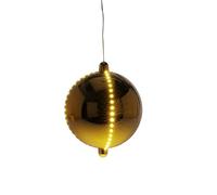 Well Home Bola de Navidad LED con 4 tiras de luces Ø15cm color Dorado
