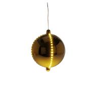 Well home bola de navidad led con 4 tiras de luces ø15cm color dorado