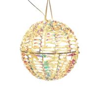 Well Home Bola metálica Luminosa con 300 micor LED de diseño retorcido color arcoiris brillante Ø30cm