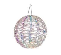 Well home bola metálica luminosa con 720 micro led de diseño retorcido luces arco iris ø40cm