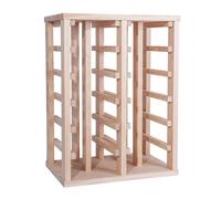 WELL HOME MOBILIARIO & DECORACIÓN Botellero en Madera de Pino con 24 estantes SIN barnizar H.66cm, 45 x 31.5 x 61 cm