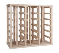WELL HOME MOBILIARIO & DECORACIÓN Botellero en Madera de Pino con 36 estantes SIN barnizar H.66cm, 66 cm (Ancho) x 31,5 cm (Fondo) x 61 cm (Alto)