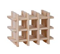 Well Home Botellero Modular para 9 Botellas en Madera 13,4x22x32,5cm