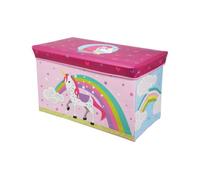 Well Home Caja de almacenamiento MDS con tela no tejida, diseño unicornio 60x30x35cm