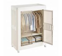 Well Home Cajas de almacenaje apilables con puerta frontal, Organizador modular plegable con ruedas, Modularidad, Multiespacios, Armario plegable con 1 Compartimento, + 1 Balda/estante interior