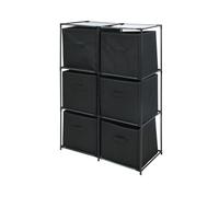 Well home cajonera con 6 compartimentos de metal y estantes no tejidos 68x35x102cm 14 cm