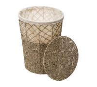 Well home - cesta de mimbre con tapa beige 40 cm