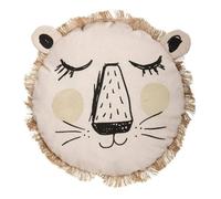 Well Home - Cojín de Flecos con Cara de león