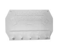 WELL HOME MOBILIARIO & DECORACIÓN Colgador de llaves de pared Antes de salir ¡no te olvides! color Blanco