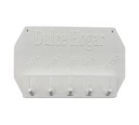 WELL HOME MOBILIARIO & DECORACIÓN Colgador de llaves de pared ''Dulce Hogar'' integrantes de la familia color blanco