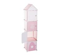 WELL HOME - Columna estantería rosa 34x31,5x139cm