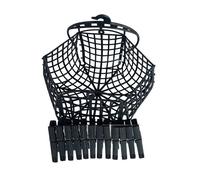 Well home conjunto cesto de plástico en color negro + pinzas