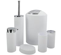Well Home Conjunto de Accesorios de baño con 6 Unidades en Color Blanco