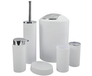 Well Home Conjunto de Accesorios de baño con 6 Unidades en Color Blanco