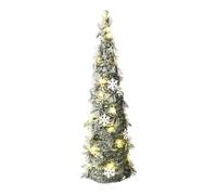 Well home cono navideño artificial con 30 luces micro led 60cm 19 cm