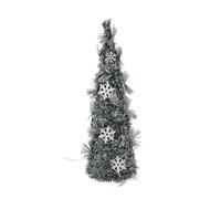 Well home cono navideño con 20 luces micro led con copos de nieve 40cm 40 cm