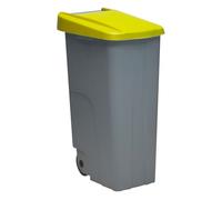 Well Home Contenedor Reciclo 110 litros Cerrado, Amarillo, 88x57x42 cm