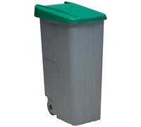 Well Home Contenedor Reciclo 110 litros Cerrado, Verde, 88x57x42 cm