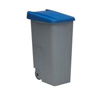 Well home contenedor reciclo 85 litros cerrado, azul, 76x57x42 cm