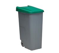 Well home contenedor reciclo 85 litros cerrado, verde, 76x57x42 cm