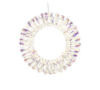 Well home corona metálica luminosa con 50 micro led de diseño retorcido 30x6x30cm 6 cm