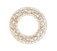 Well home corona navideña en color plata con 30 luces led blancas cálidas ø40cm