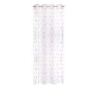 Well Home - Cortina Infantil Pompones Blanca y Rosa