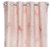 Well Home - Cortina Opaca Infantil Unicornio Rosa 140x250cm