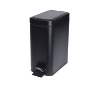 WELL HOME MOBILIARIO & DECORACIÓN Cubo de basura con pedal de 5L en metal color Negro
