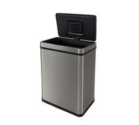 Cubo de Basura de 50L color Metálico en Acero inoxidable con Sensor automático y Filtro antiolor 54cm altura