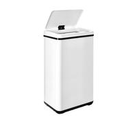 WELL HOME - Cubo de basura inteligente SIN patas con apertura automática o contacto manual, 50L, 35,5x26x H.56cm, blanco.