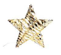 Well Home Decoración Colgante con Forma de Estrella con 40 Luces Micro LED 30x8x30cm