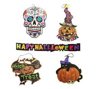 Well Home Decoración de Halloween: 4 Pzs Colgantes + Guirnalda