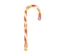 Well home decoración navideña bastón de caramelo con luces led de 120cm en colores rojo y blanco 3 cm