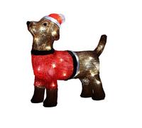 Well Home Decoración Navideña de Perrito de Navidad con 40 Luces LED