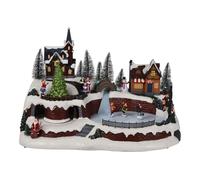 Well Home Escena de Navidad Decorativa con Luces LED y música 41x26x27cm