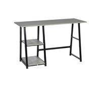 Well home escritorio de estructura negra con tapa gris h.74cm 120 cm