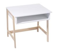 Well home - escritorio infantil simple y práctico color blanco 46 cm