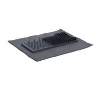 Escurreplatos con alfombrilla de secado de microfibra color gris
