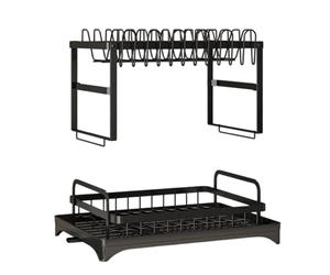 Well Home Escurreplatos de Tres Niveles Color Negro