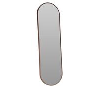 Well Home Espejo Ovalado 30x100cm Marco de Madera Oscura, con Gancho Trasero para Pared, Ideal para Dormitorio o Pasillo