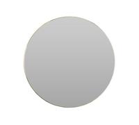 Well Home Espejo Redondo Ø55cm con marco de metal Dorado y 2 ganchos