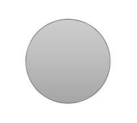 Well Home Espejo Redondo Ø55cm con Marco de Metal Negro y 2 Ganchos