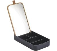 Well Home Espejo y Joyero rectangular ALAIS de Bambú y PS en color negro