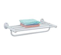 Well Home Estante con toallero 2 en 1 de Metal - Organizador Funcional de 50,5x30,3x12,7cm