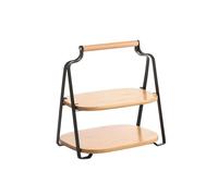 Well Home Estante de mesa diseño industrial con 2 niveles