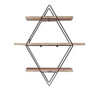 Well Home Estante de Pared en Forma de rombo con 3 Niveles