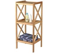 Well Home Estantería de Bambú Colonial de 3 Niveles de organización de 36,x33x85cm
