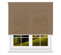 Well Home Estor Enrollable Translúcido Liso - Marrón Claro, 180 x 175cm (Ancho x Largo)/Tamaño de la Tela 177 x 170cm