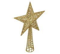 Well Home - Estrella de árbol de Navidad Brillante H.38cm en Color Oro